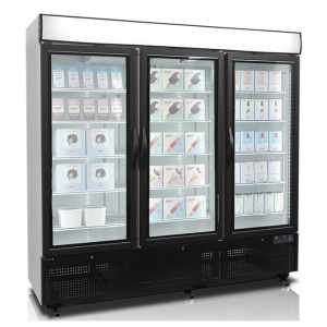Vitrine Vriezer 1657 L TEFCOLD - 3 Glazen Deuren - Wit
