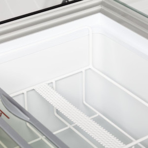 Vrieskist met gebogen glas - 255 L TEFCOLD: kwaliteit en functionaliteit