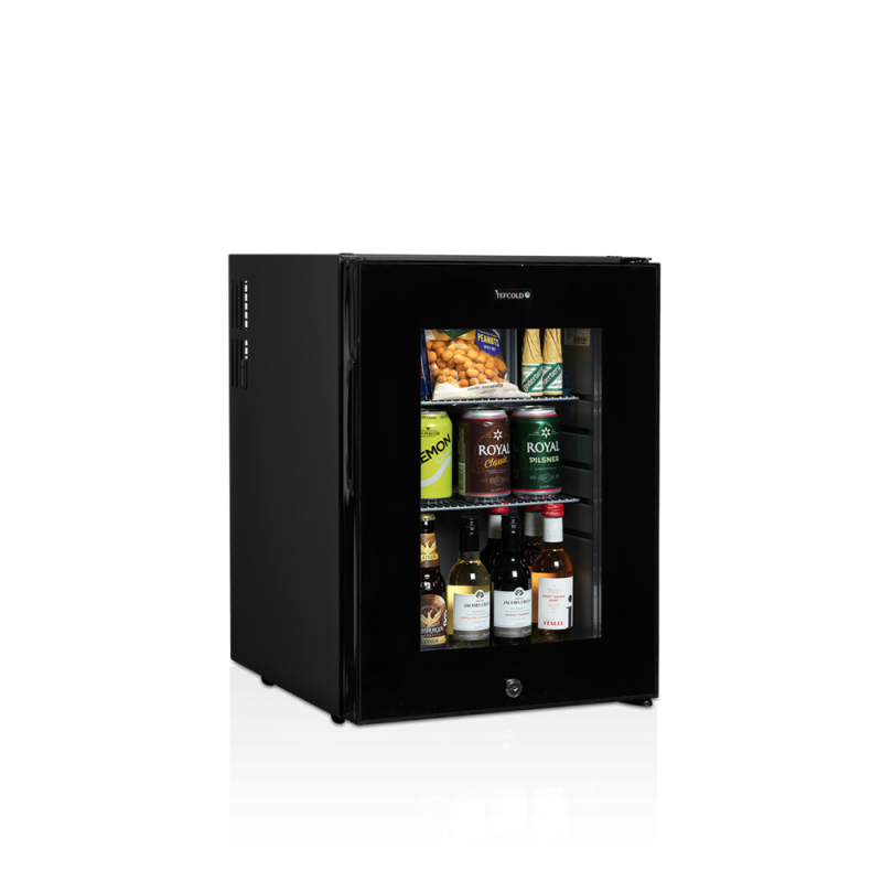 Mini Frigo Bar Deur Met Glas Zwart 35 L TEFCOLD TM44G Efficiënt & Elegant