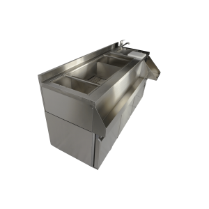 Refrigerated Table 3 Doors with Cocktail Bar - Combisteel