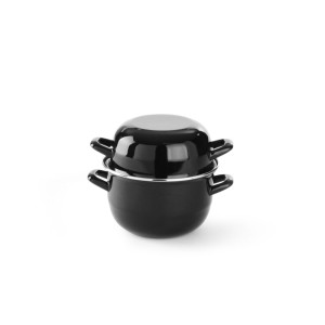 Mosselpan geëmailleerd - met deksel - Merk HENDI - Fourniresto