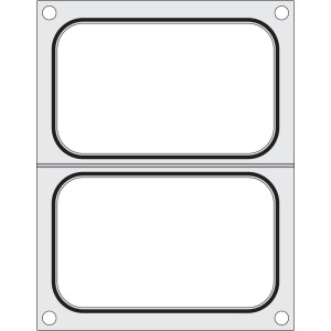Afdichtingsmat voor handsealer - 2 compartimenten 178 x 113 mm - Hendi