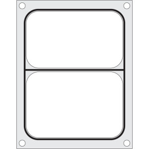 Afdichtingsmat voor handsealer - 2 compartimenten - Hendi