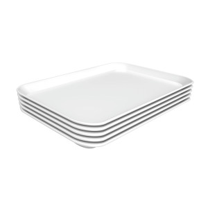 Elegant presenteerschaal van wit melamine - Merk Bartscher