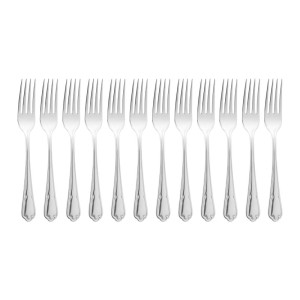 Tafelvork Dubarry van roestvrij staal - Set van 12 - Olympia - Fourniresto