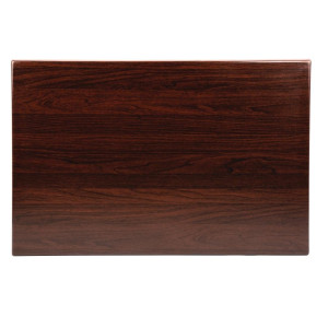 Rectangular Pre-Drilled Dark Brown Table Top - Bolero - Fourniresto