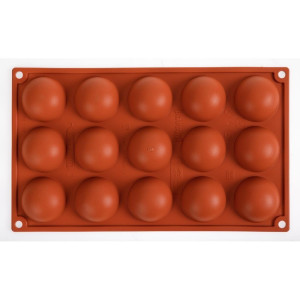 Vorm voor 15 halve siliconen bollen - Pavoni