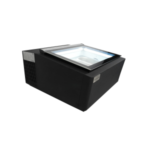 Black Countertop Ice Cream Display - Static - 3 x 5 L - Customer Side - CombiSteel