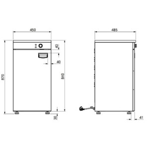 Wärmeschrank CombiSteel - Abmessungen 450x485x850 mm - Edelstahl