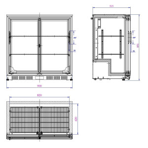 Achterbar Koelkast 2 Schuifdeuren 198 L Combisteel Innovatief en Presterend