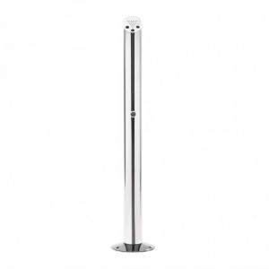 Aschenbecher Pfosten zum Befestigen am Boden aus Edelstahl Ø 75 mm - Bolero - Fourniresto