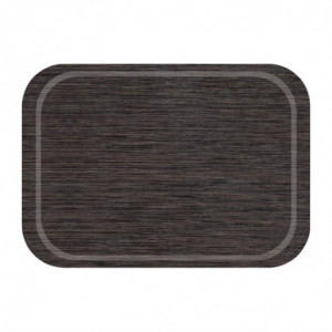 Antislip Wengé Melamine Serveerblad 375 x 265 mm - Roltex - Fourniresto