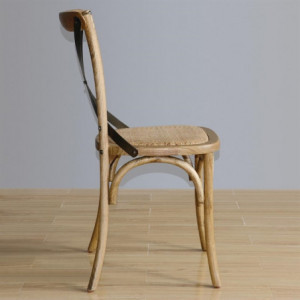 Houten stoelen met gekruiste rugleuning - Naturel - Bolero - Fourniresto