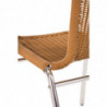 Rieten en aluminium stoelen - Set van 4 - Bolero - Fourniresto