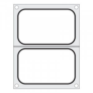 Afdichtingsmat voor handsealer - 2 compartimenten 178 x 113 mm - Hendi