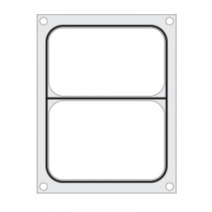 Afdichtingsmat voor handsealer - 2 compartimenten - Hendi