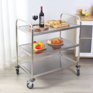 Chariot Inox 3 Plateaux Dynasteel - Robuste et fonctionnel pour les pros de la restauration