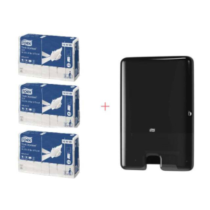 Starter Pack Distributeur voor Zwarte Geïnterfereerde Handdoekjes en Geïnterfereerde Zachte Geavanceerde Handdoekjes